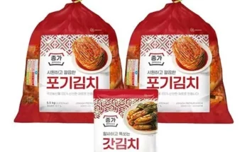 가성비최고 종가 종가집 중부식 포기김치 11kg 갓김치 400g 추천상품