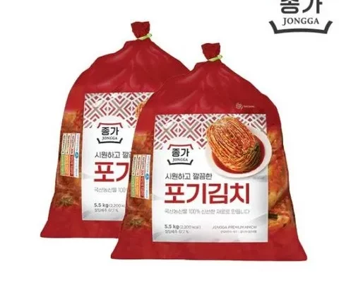 가성비최고 종가 종가집 중부식 포기김치 11kg 묵은지 400g 가격 최저가