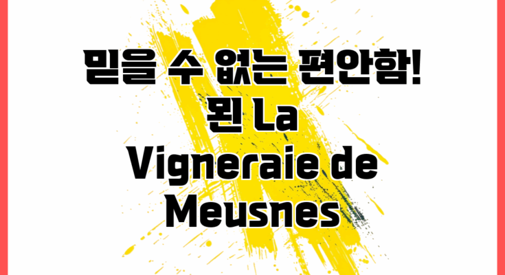 믿을 수 없는 편안함! 묀 La Vigneraie de Meusnes