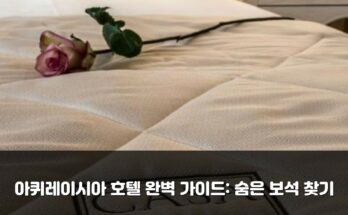아퀴레이시아 호텔 완벽 가이드: 숨은 보석 찾기