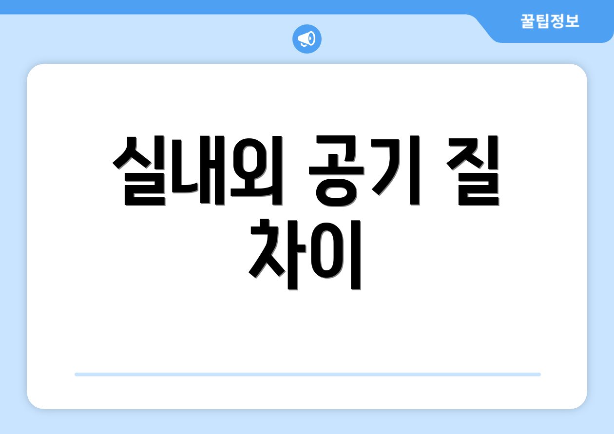 실내외 공기 질 차이