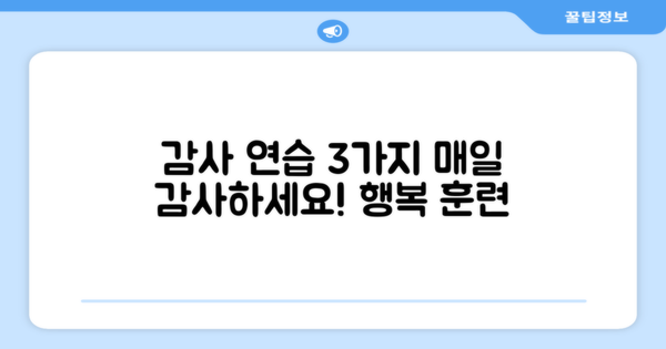 3가지 감사 연습