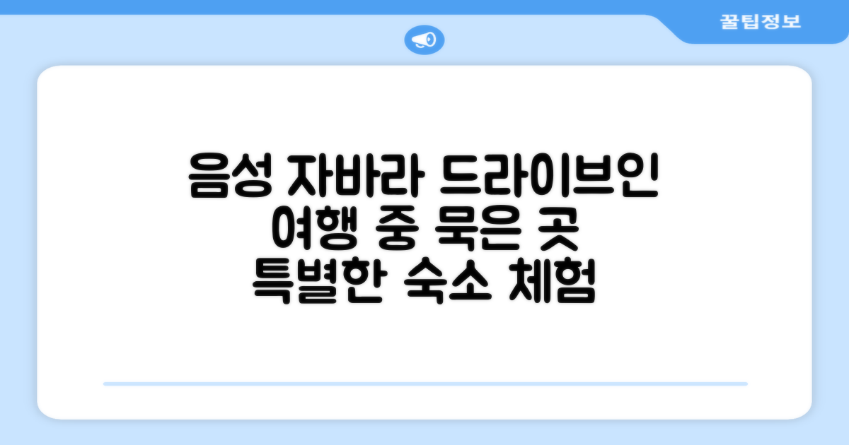 음성 여행 중 묵었던 음성 자바라 Drive-in Eumseong Jabara Drive-in