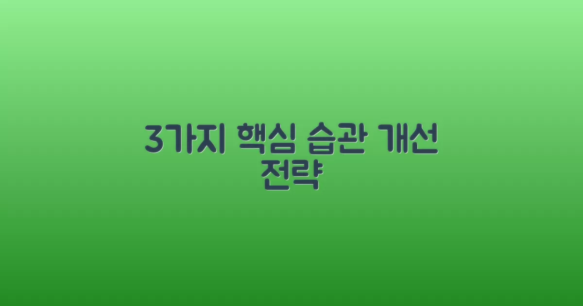 3가지 습관 개선 전략