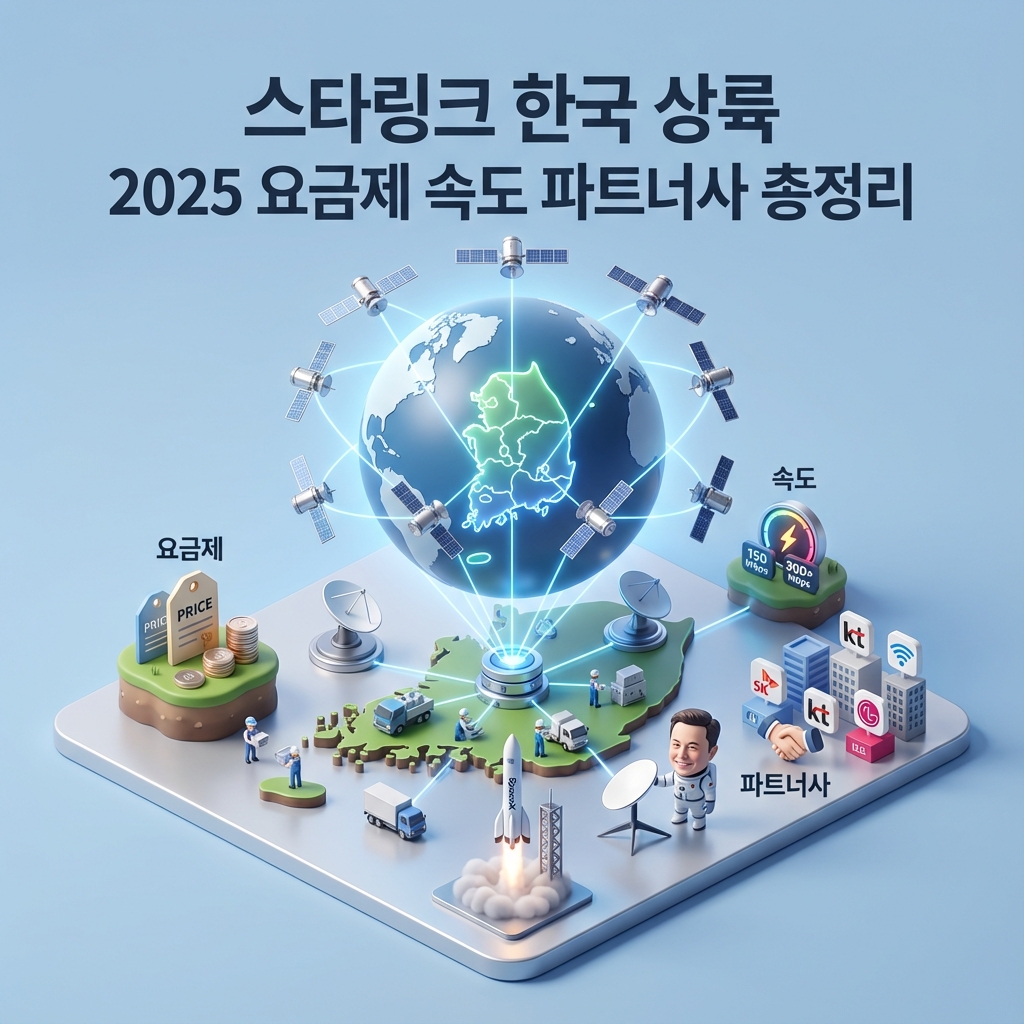 스타링크 한국 상륙 2025 요금제 속도 파트너사 총정리