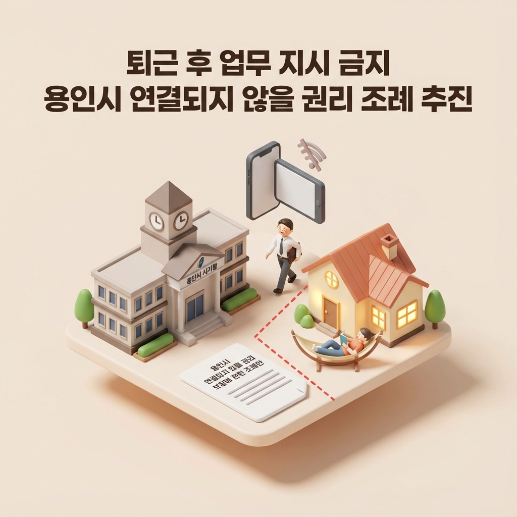 퇴근 후 업무 지시 금지 용인시 연결되지 않을 권리 조례 추진