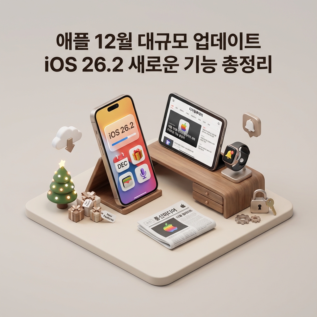 애플 12월 대규모 업데이트 iOS 26.2 새로운 기능 총정리