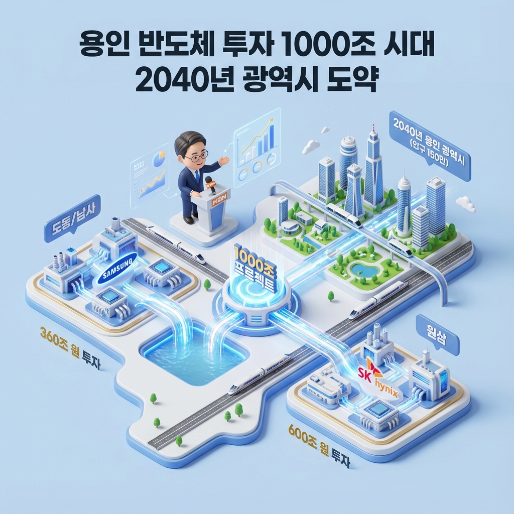 용인 반도체 투자 1000조 시대 2040년 광역시 도약