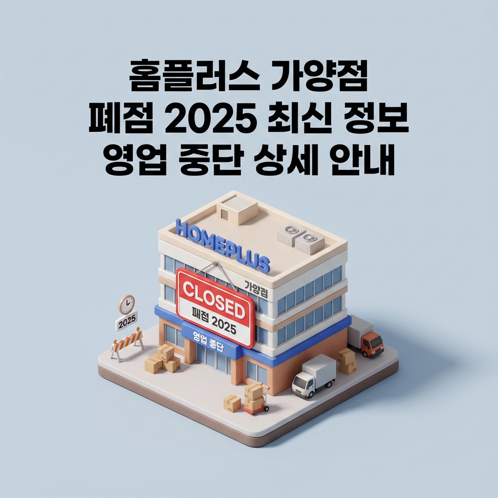 홈플러스 가양점 폐점 2025 최신 정보 영업 중단 상세 안내