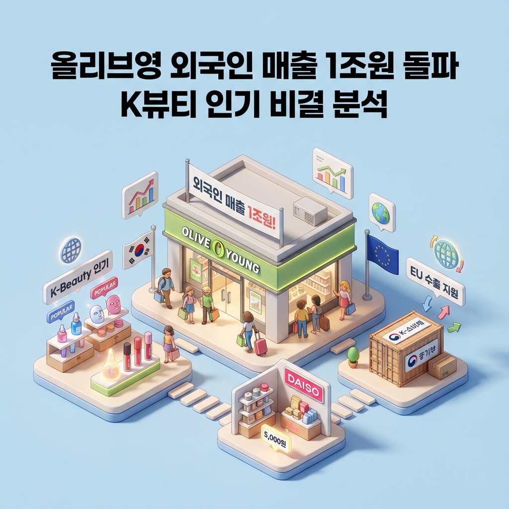 올리브영 외국인 매출 1조원 돌파 K뷰티 인기 비결 분석