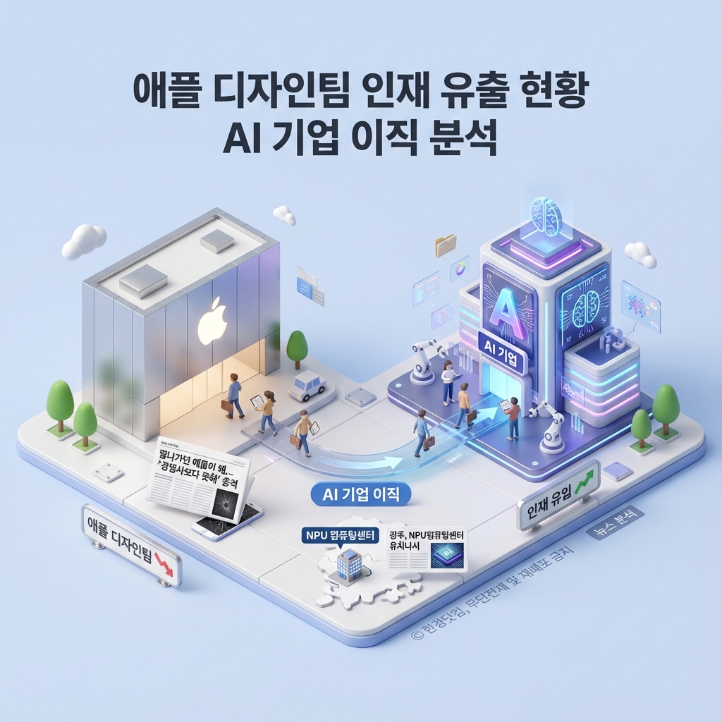 애플 디자인팀 인재 유출 현황 AI 기업 이직 분석 애플 디자인팀 인재 유출 현황 AI 기업 이직 분석