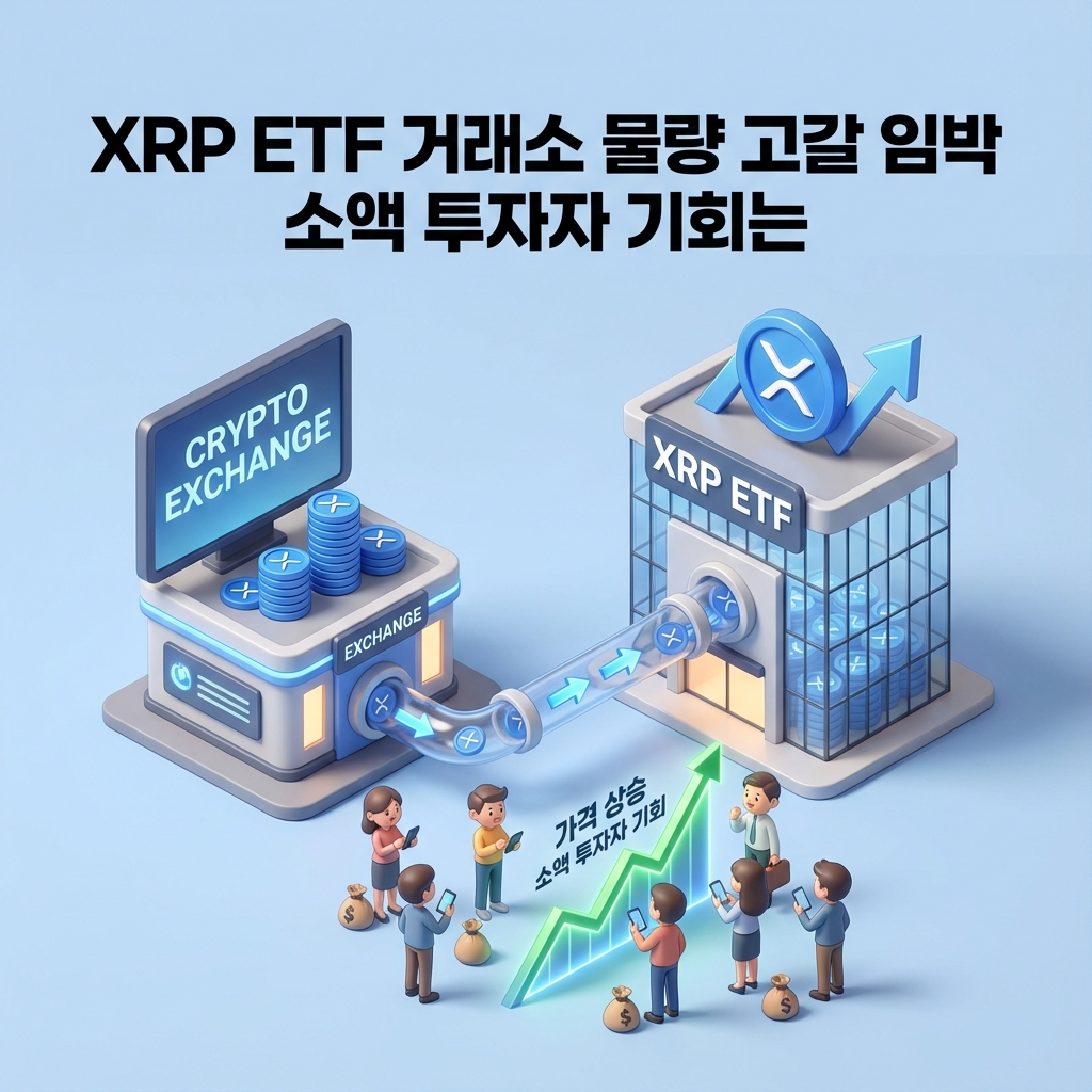 XRP ETF 거래소 물량 고갈 임박 소액 투자자 기회는