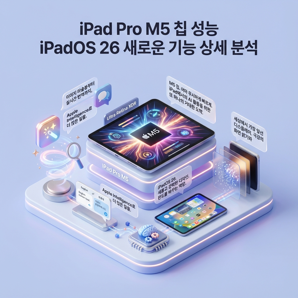 iPad Pro M5 칩 성능 iPadOS 26 새로운 기능 상세 분석