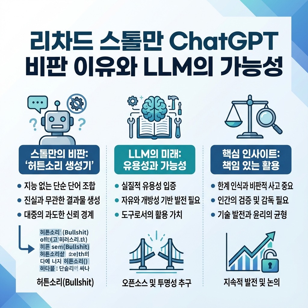 리차드 스톨만 ChatGPT 비판 이유와 LLM의 가능성 리차드 스톨만 ChatGPT 비판 이유와 LLM의 가능성