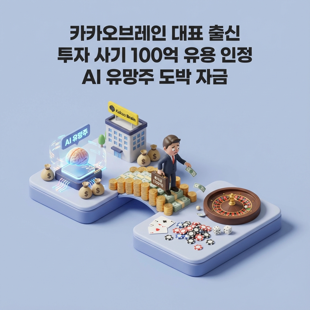카카오브레인 대표 출신 투자 사기 100억 유용 인정 AI 유망주 도박 자금