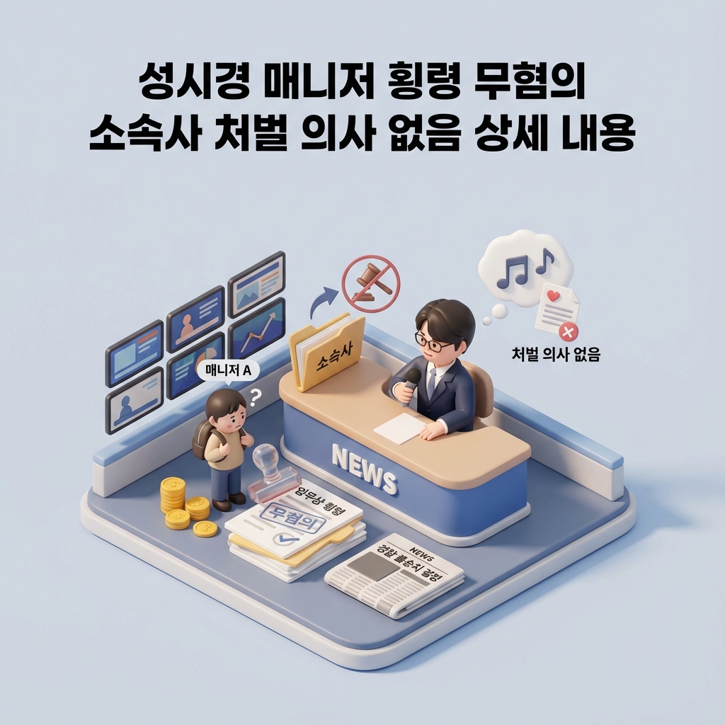 성시경 매니저 횡령 무혐의 소속사 처벌 의사 없음 상세 내용