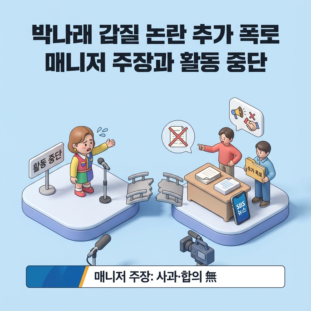 박나래 갑질 논란 추가 폭로 매니저 주장과 활동 중단
