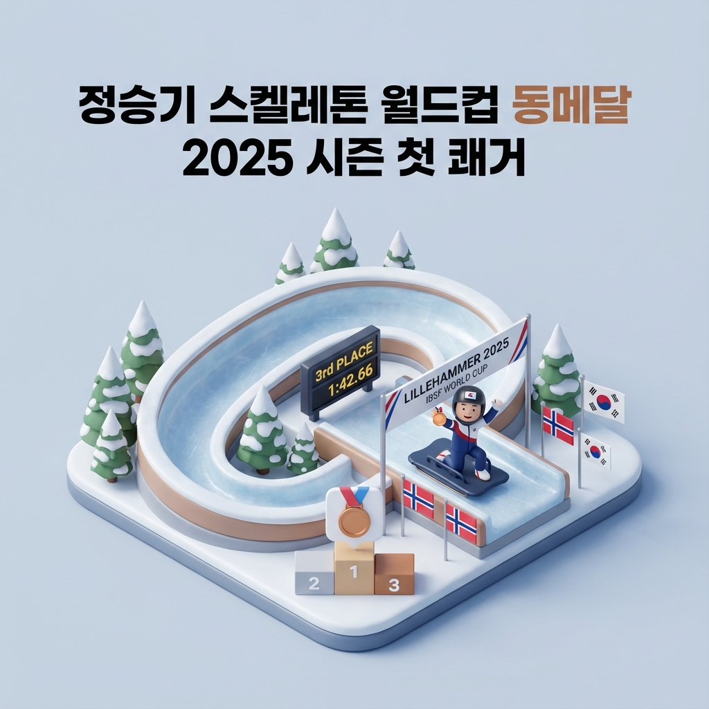 정승기 스켈레톤 월드컵 동메달 2025 시즌 첫 쾌거