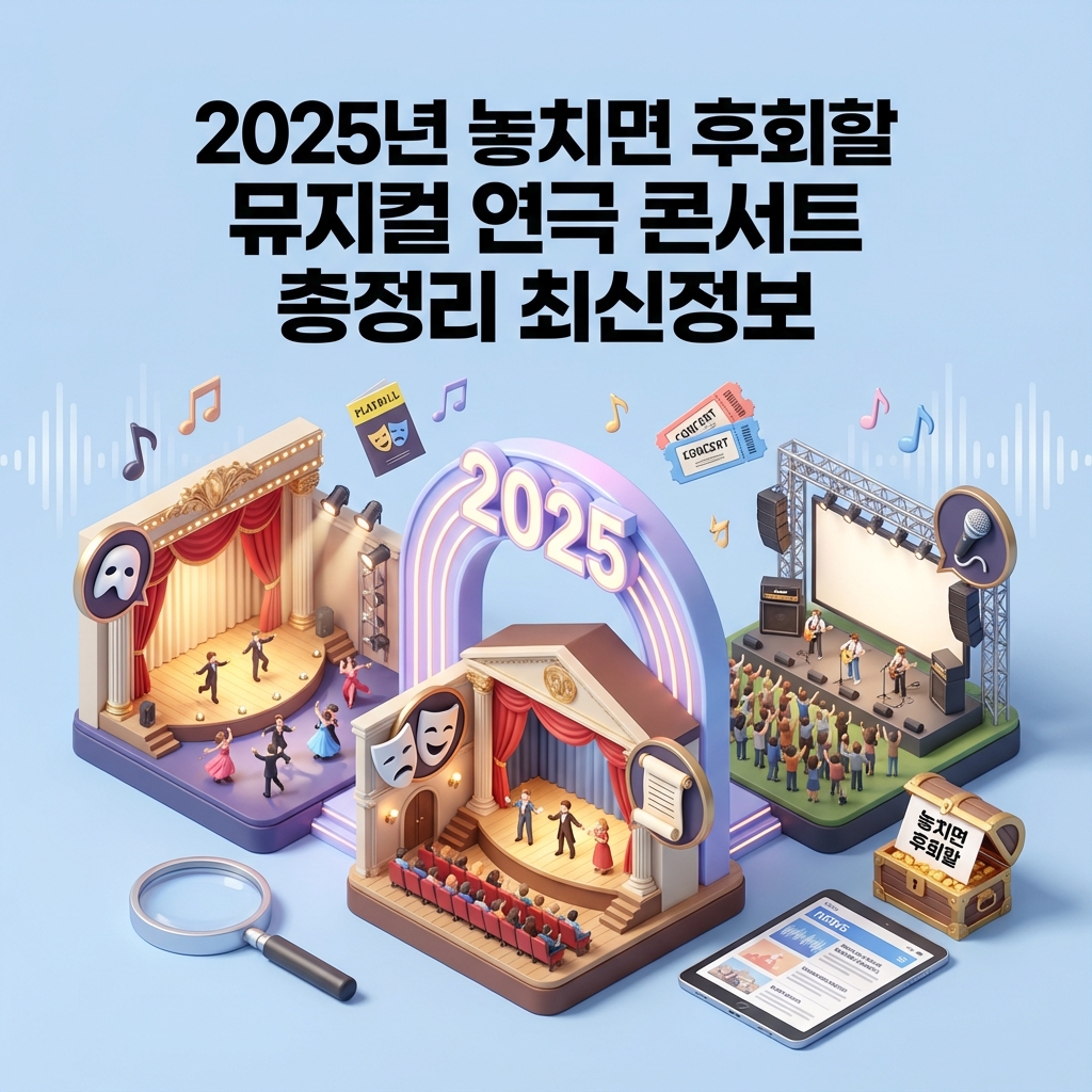 2025년 놓치면 후회할 뮤지컬 연극 콘서트 총정리 최신정보