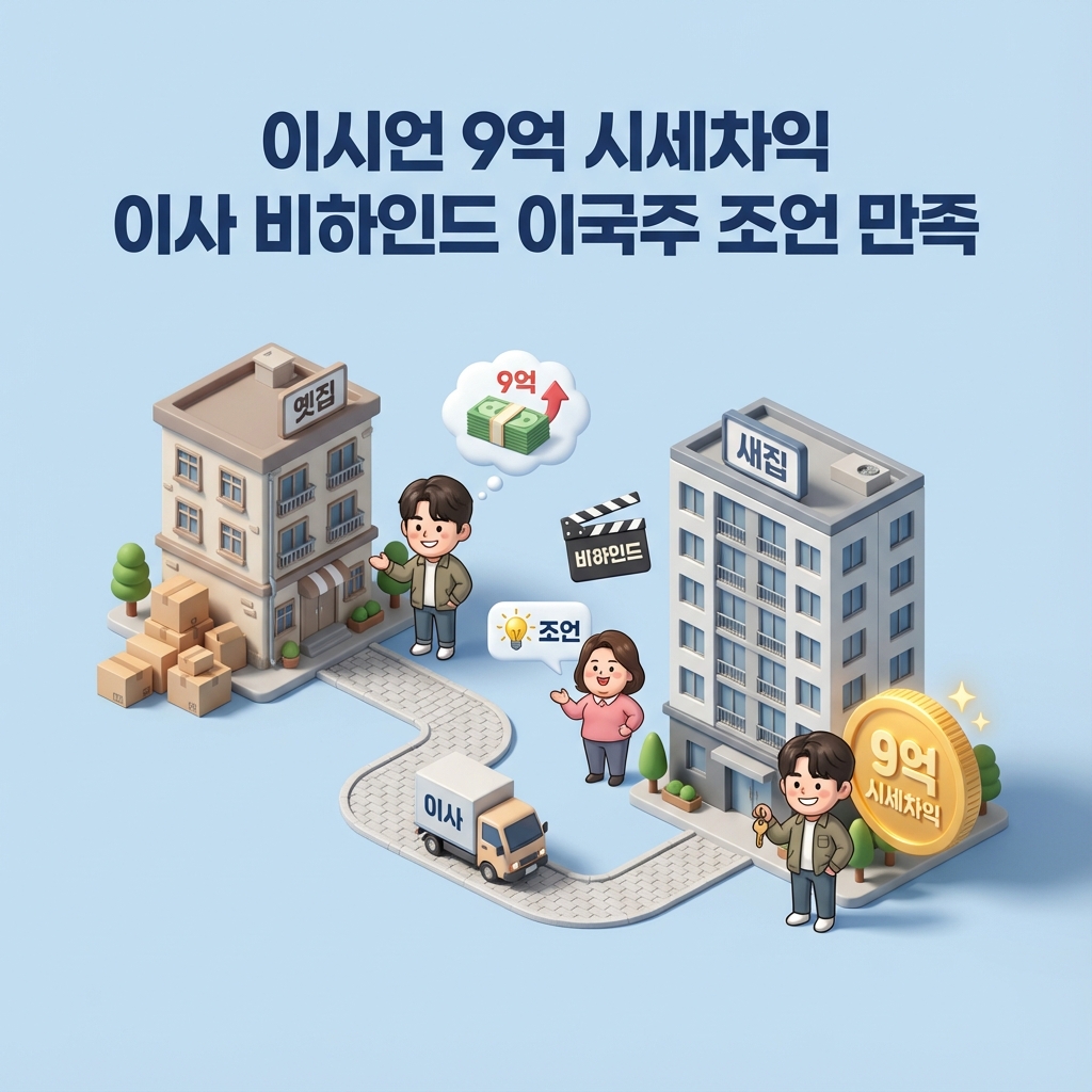 이시언 9억 시세차익 이사 비하인드 이국주 조언 만족