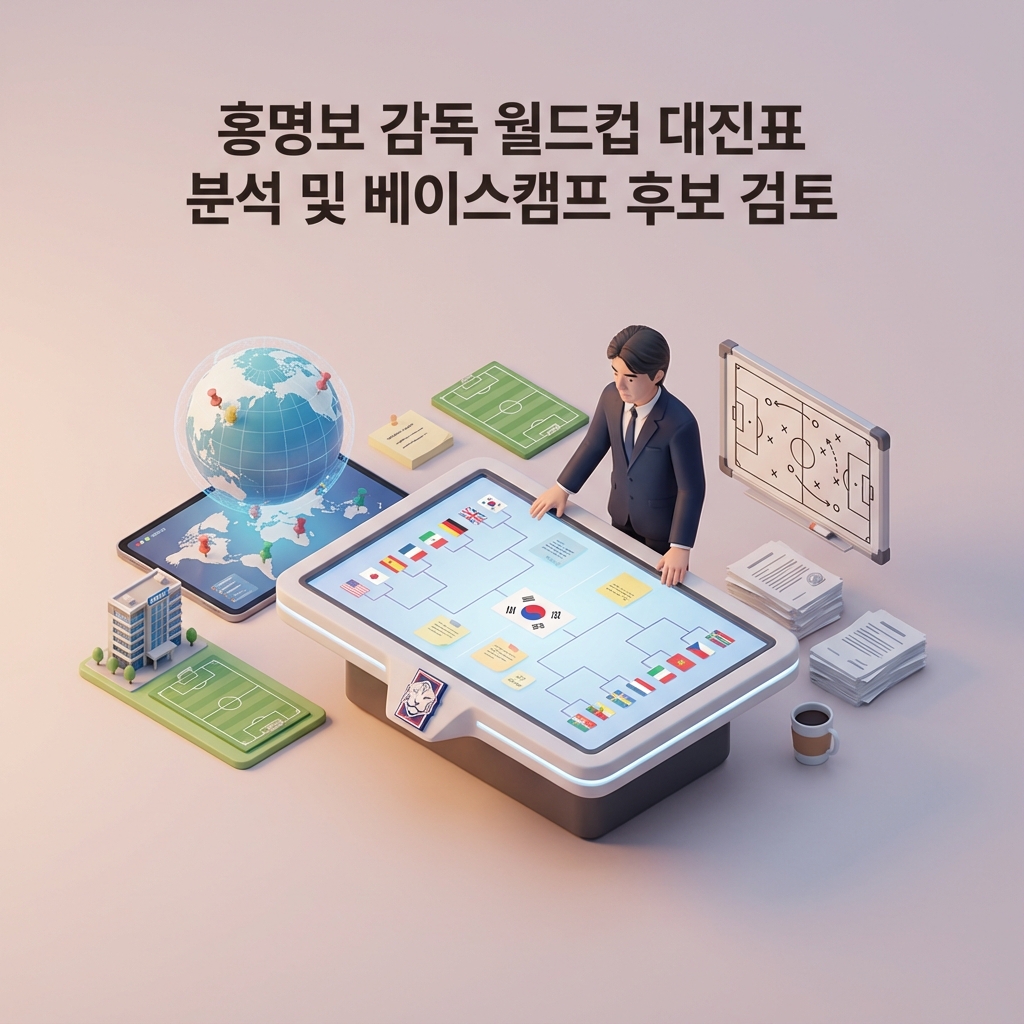 홍명보 감독 월드컵 대진표 분석 및 베이스캠프 후보 검토