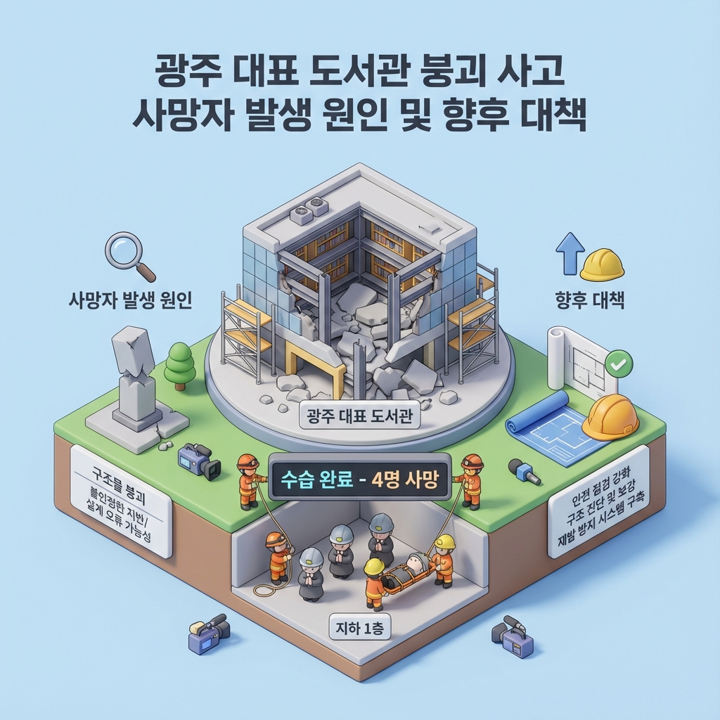 광주 대표 도서관 붕괴 사고 사망자 발생 원인 및 향후 대책
