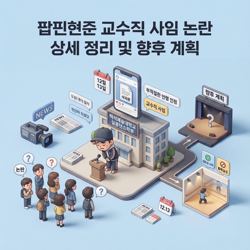 팝핀현준 교수직 사임 논란 상세 정리 및 향후 계획