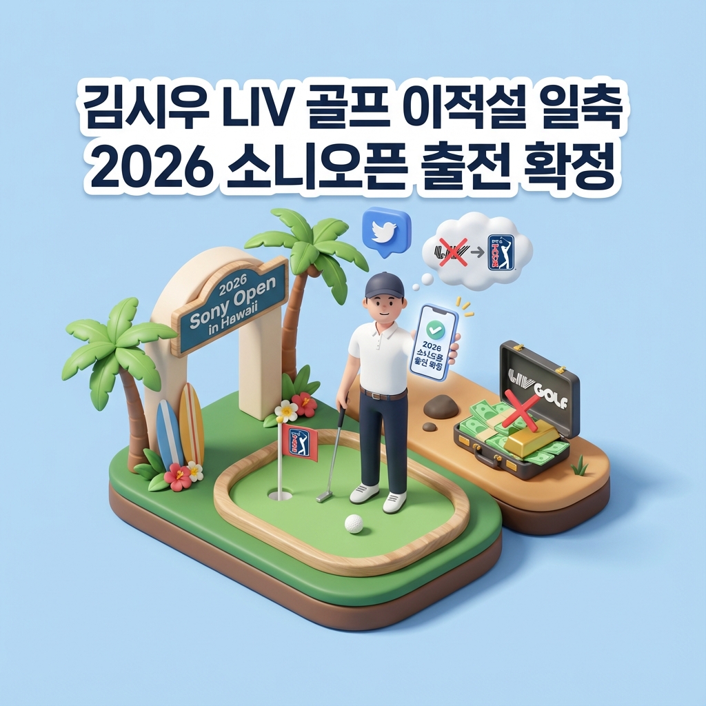 김시우 LIV 골프 이적설 일축 2026 소니오픈 출전 확정