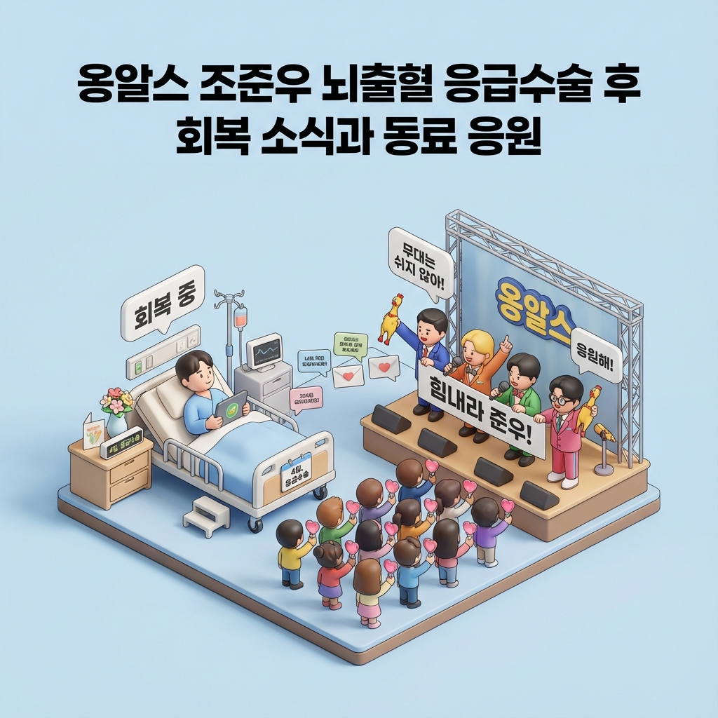 옹알스 조준우 뇌출혈 응급수술 후 회복 소식과 동료 응원 옹알스 조준우 뇌출혈 응급수술 후 회복 소식과 동료 응원