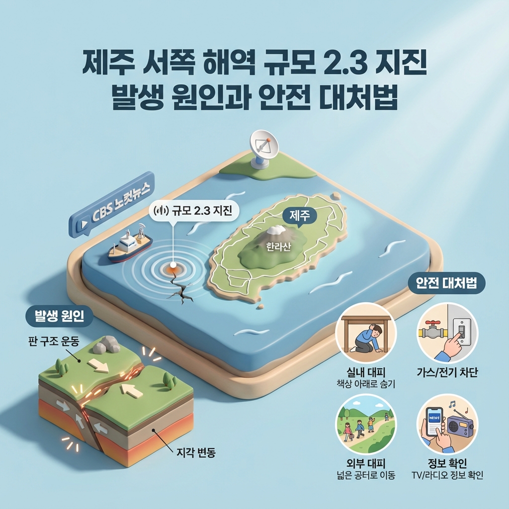 제주 서쪽 해역 규모 2.3 지진 발생 원인과 안전 대처법 제주 서쪽 해역 규모 2.3 지진 발생 원인과 안전 대처법