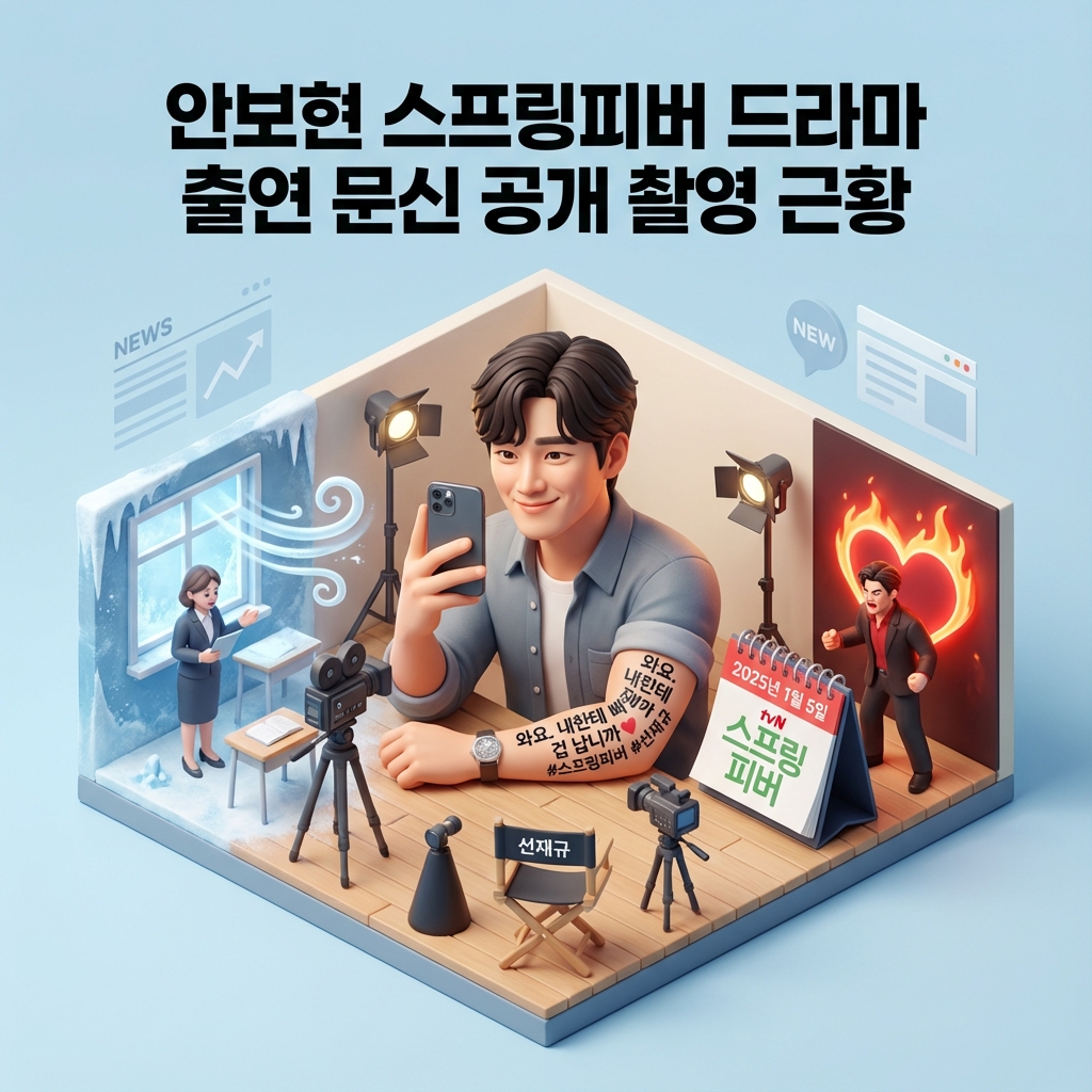 안보현 스프링피버 드라마 출연 문신 공개 촬영 근황