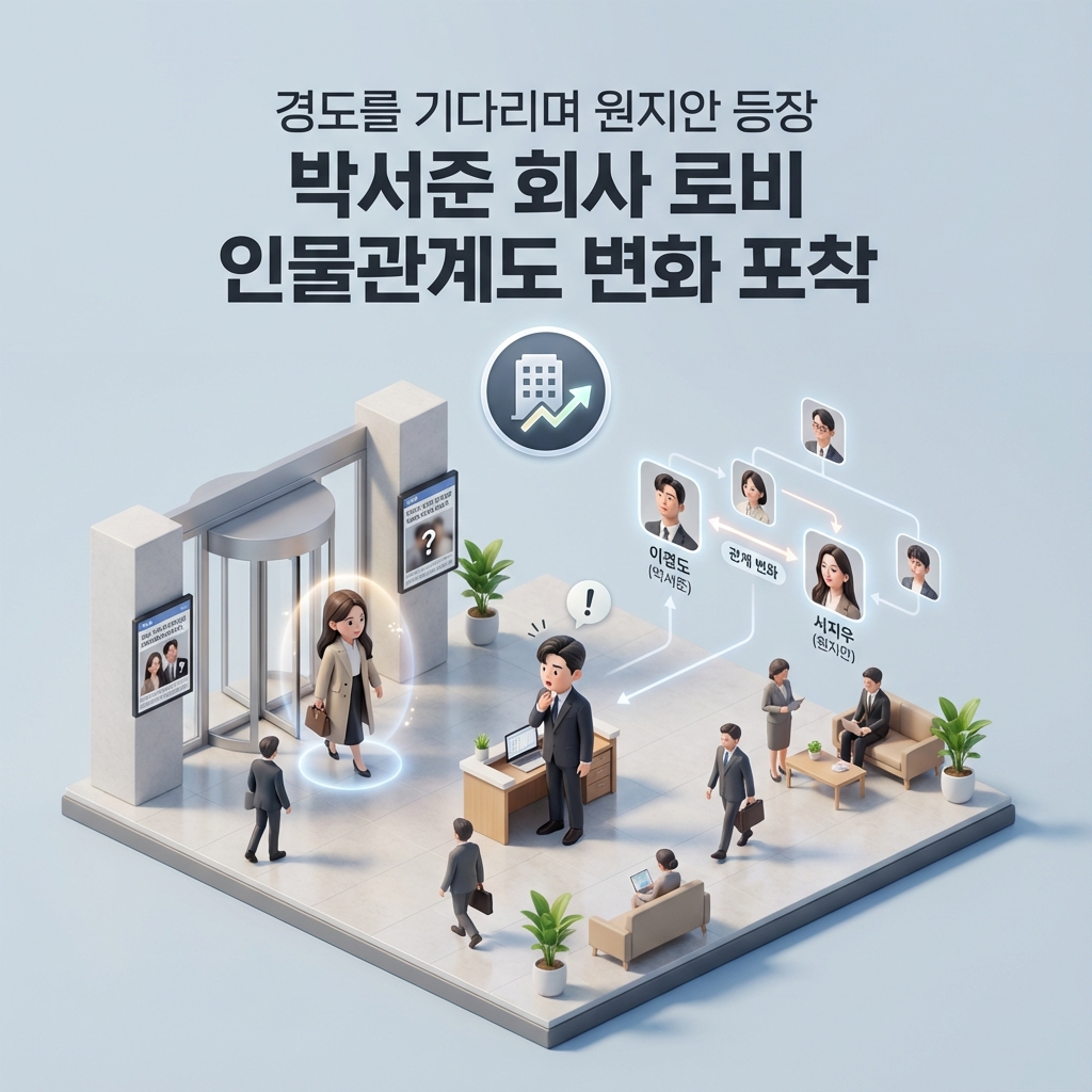 경도를 기다리며 원지안 등장 박서준 회사 로비 인물관계도 변화 포착