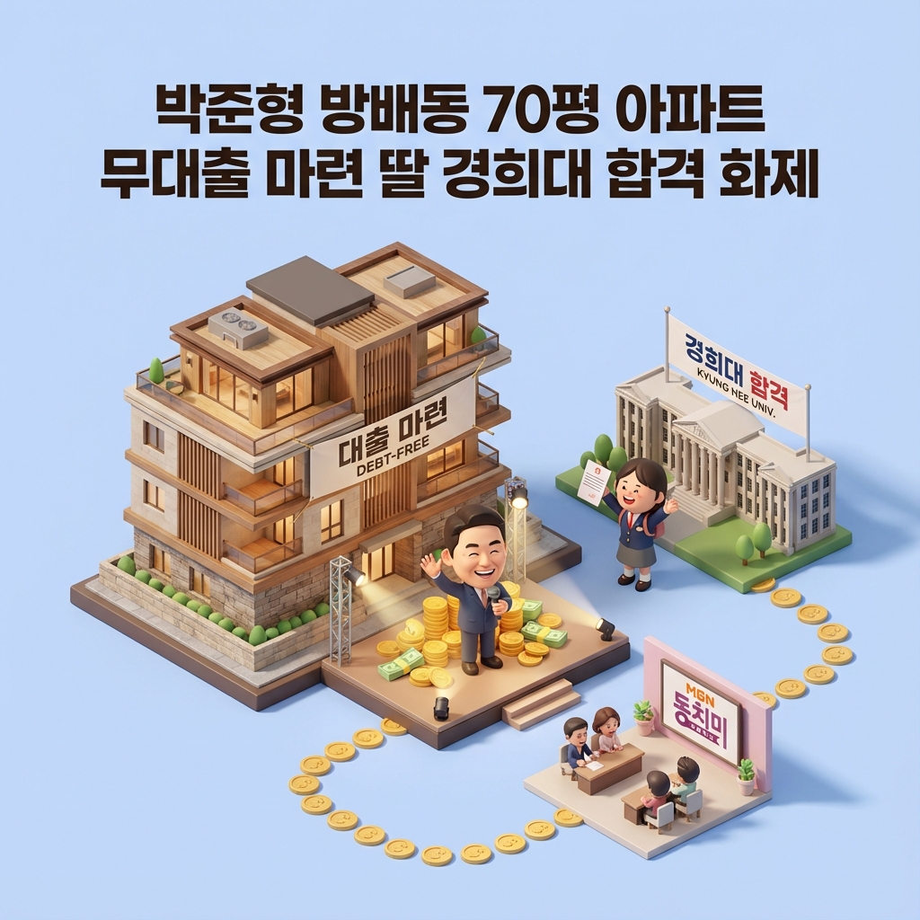 박준형 방배동 70평 아파트 무대출 마련 딸 경희대 합격 화제
