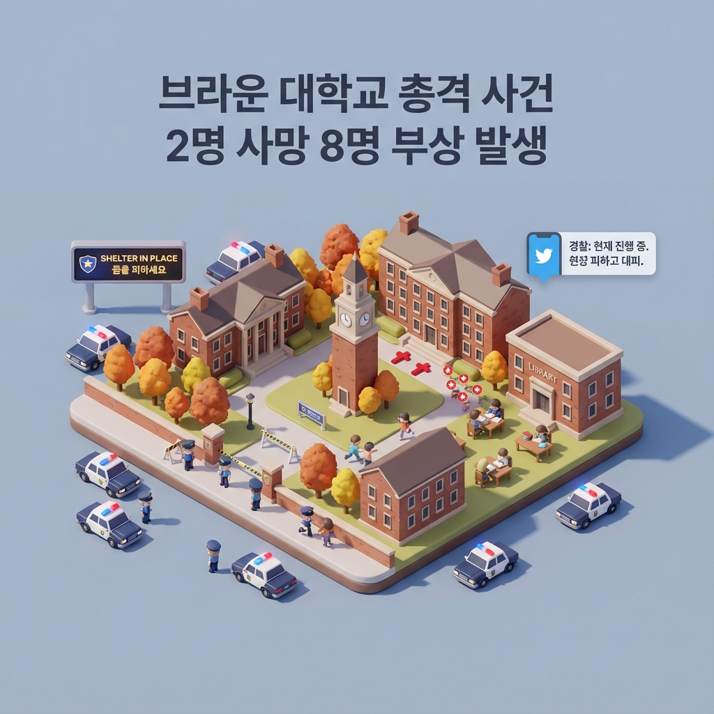 브라운 대학교 총격 사건 2명 사망 8명 부상 발생