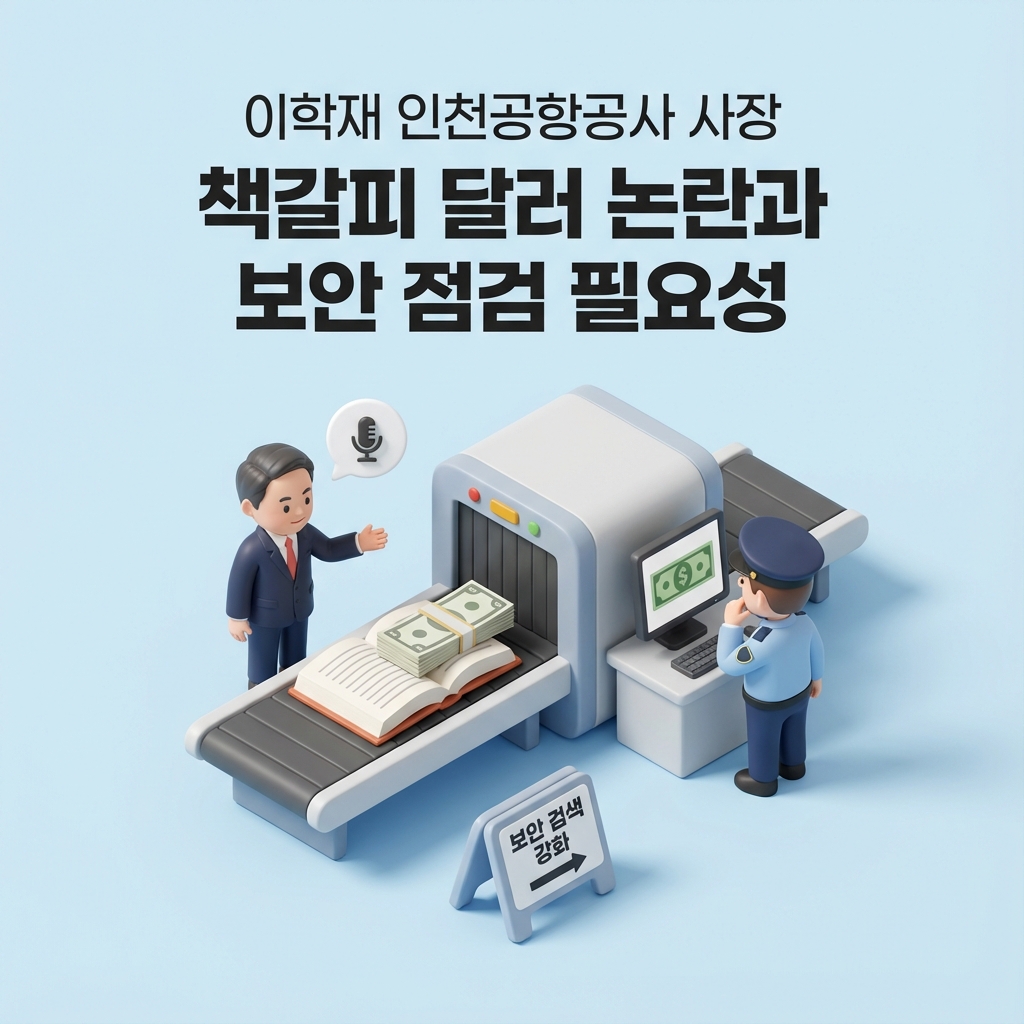 이학재 인천공항공사 사장 책갈피 달러 논란과 보안 점검 필요성