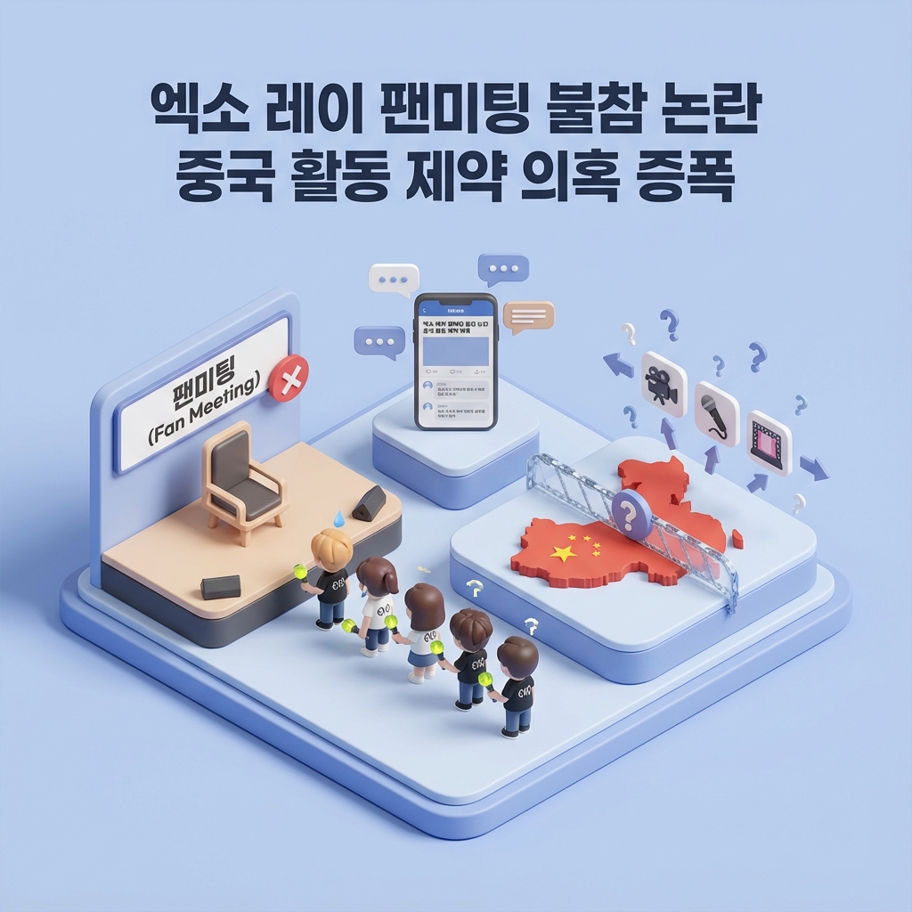 엑소 레이 팬미팅 불참 논란 중국 활동 제약 의혹 증폭 엑소 레이 팬미팅 불참 논란 중국 활동 제약 의혹 증폭