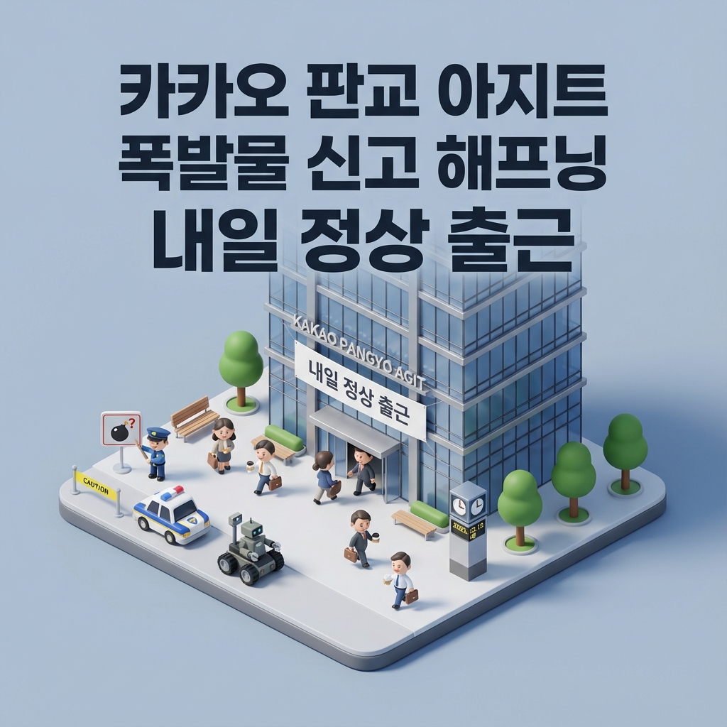 카카오 판교 아지트 폭발물 신고 해프닝 내일 정상 출근