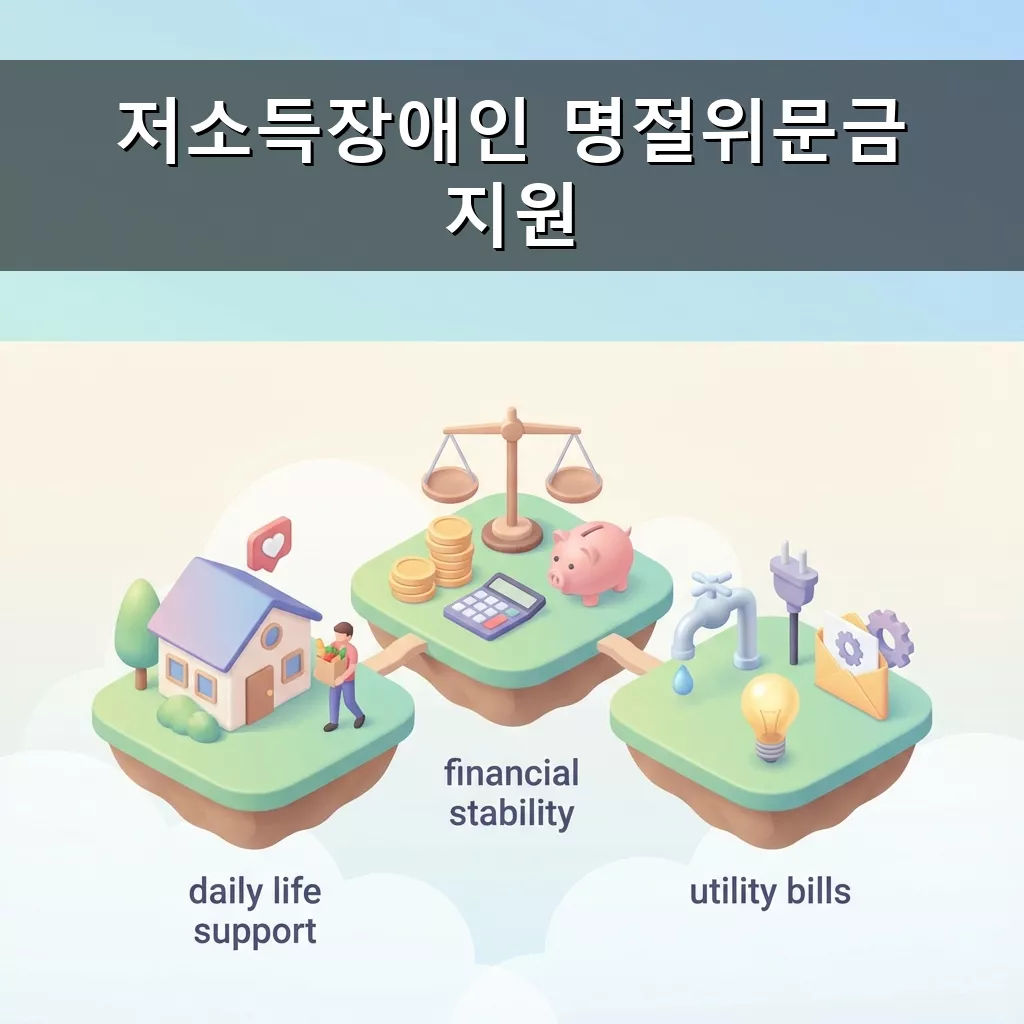 저소득장애인 명절위문금 지원 신청 방법 및 혜택 안내 총정리