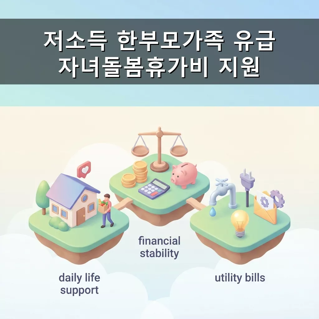 저소득 한부모가족 자녀돌봄휴가비 지원 최대 80만원 받으세요