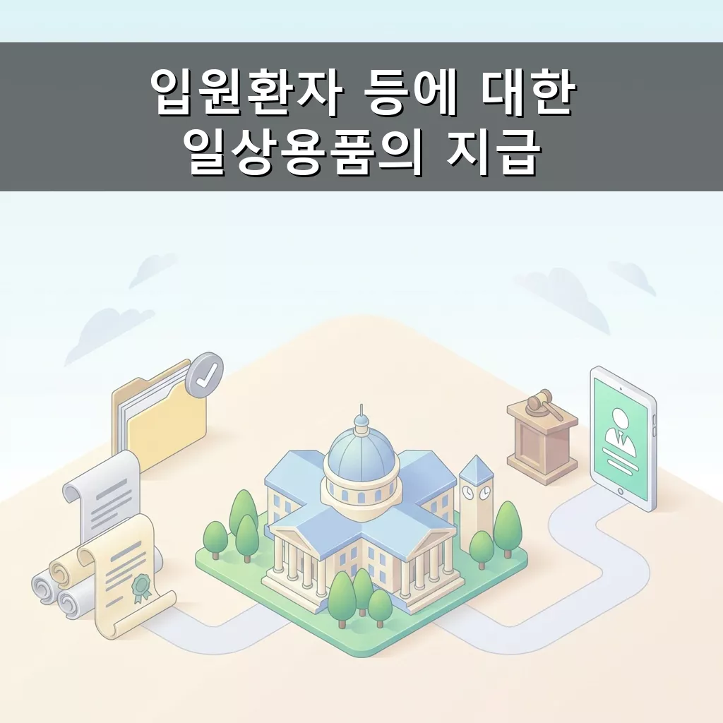 소록도병원 입원환자 일상용품 지원 상세 안내 및 신청 방법