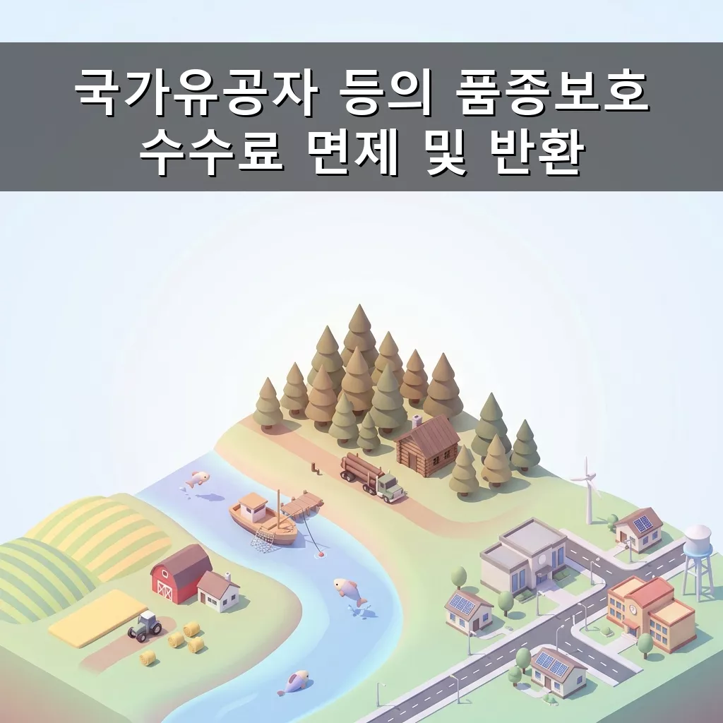 국가유공자 품종보호 수수료 면제 혜택 총정리 농업 지원 정책