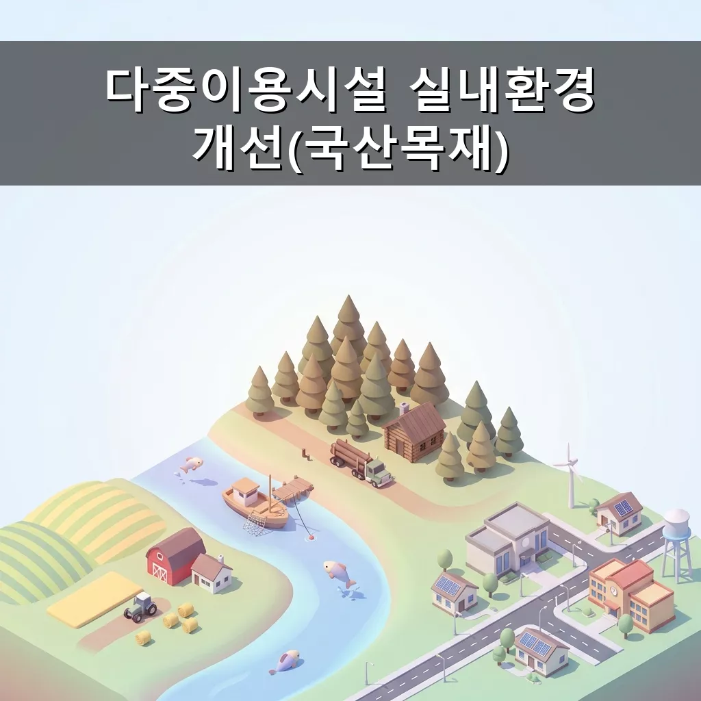 다중이용시설 실내환경 개선 국산목재 지원 사업 신청 자격 및 방법 완벽 가이드