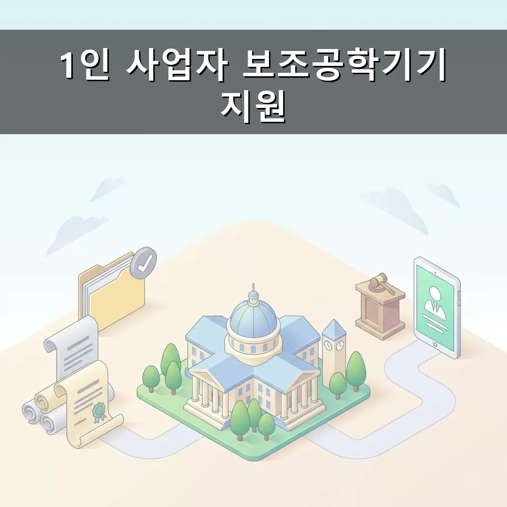 1인 사업자 보조공학기기 지원 신청 방법 및 혜택 안내 총정리