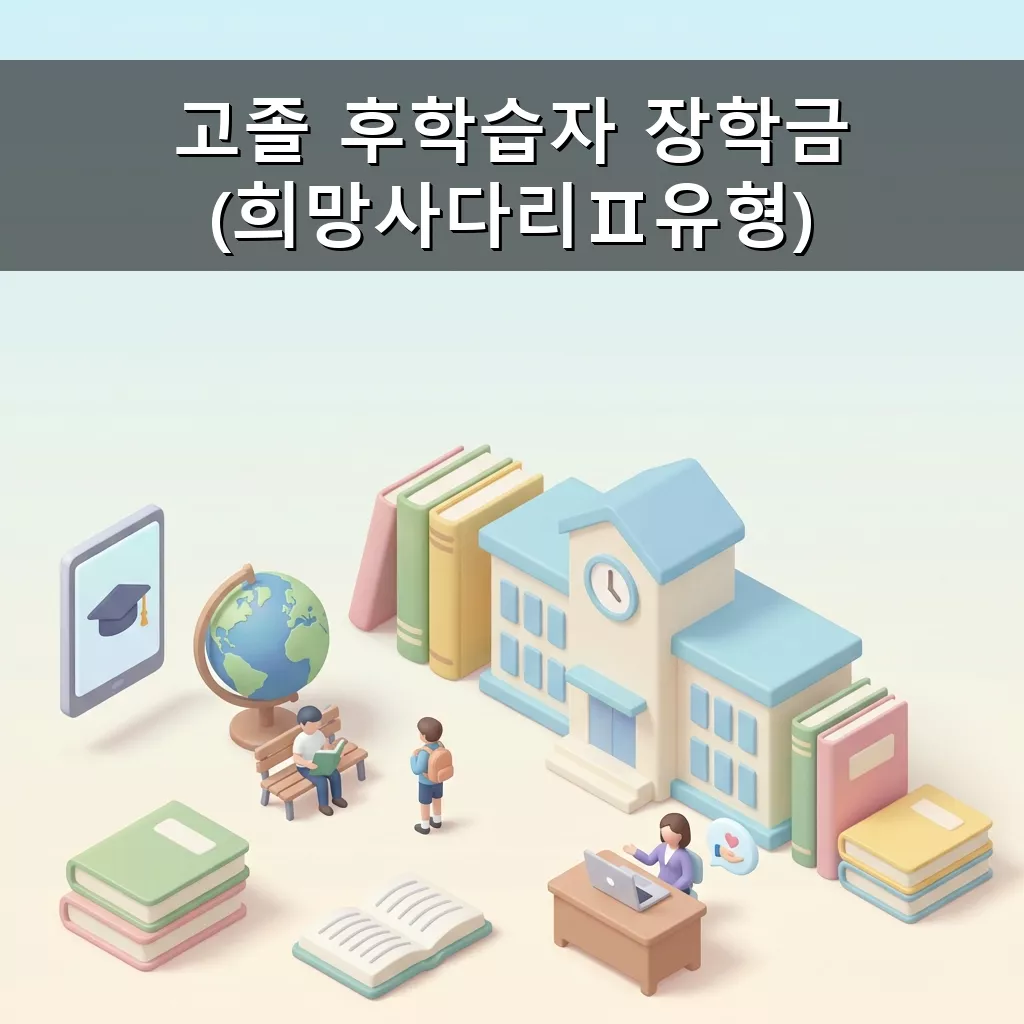 고졸 후학습자 장학금 2026년 희망사다리Ⅱ유형 완벽 가이드 – 자격 신청 혜택 총정리