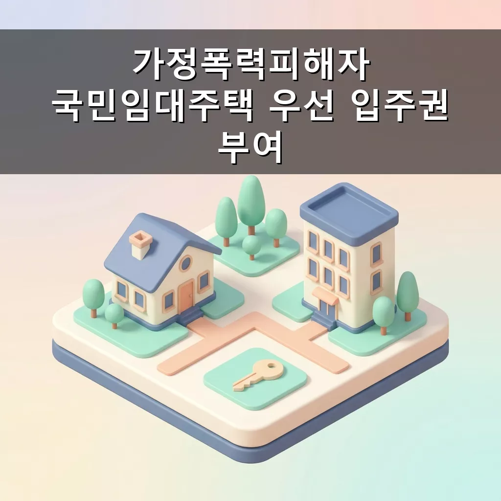 가정폭력 피해자 국민임대주택 우선 입주 지원 자립의 발판 마련