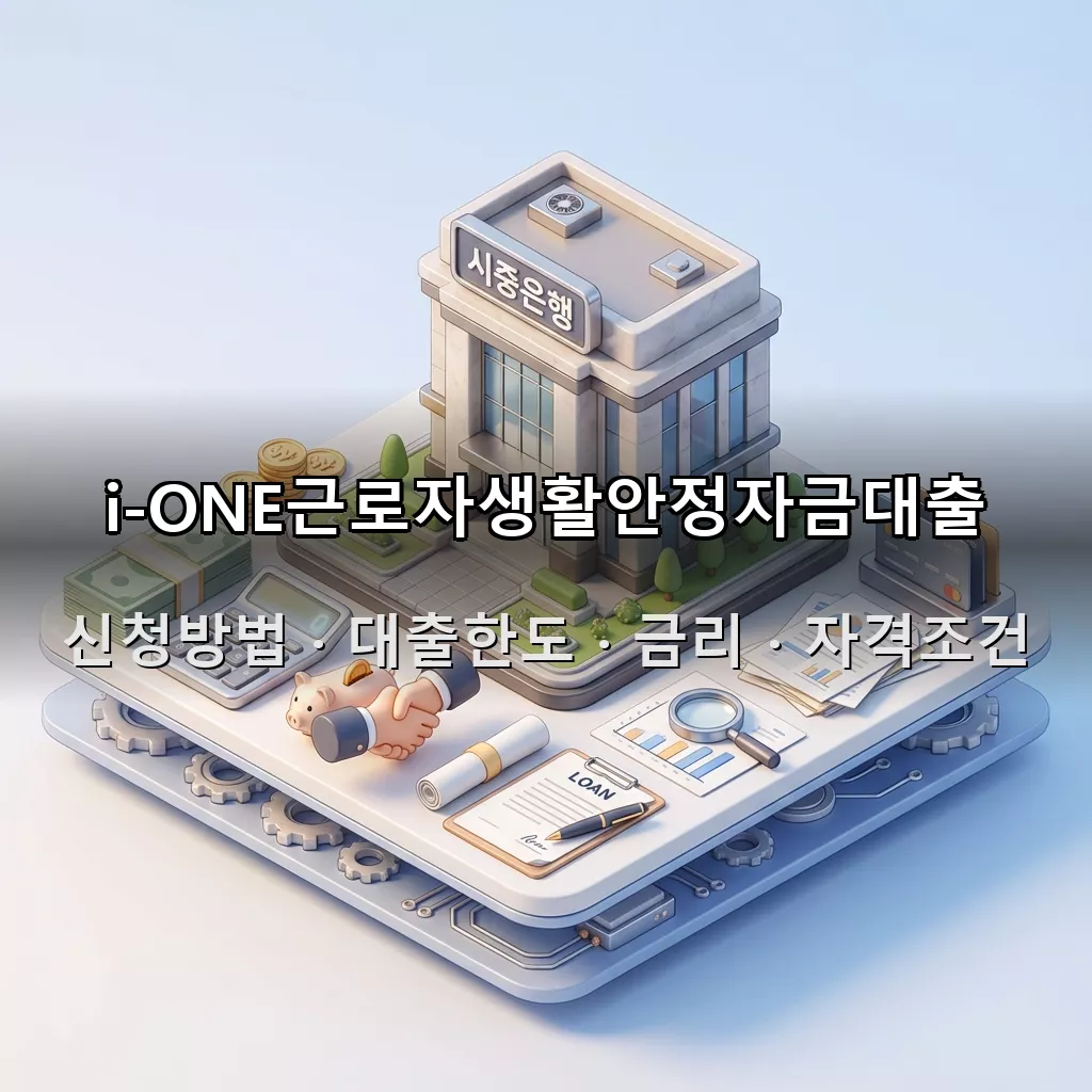 i-ONE근로자생활안정자금대출 신청방법 대출한도 금리 자격조건 총정리