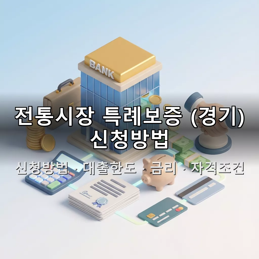 전통시장 특례보증 (경기) 신청방법 대출한도 금리 자격조건 총정리