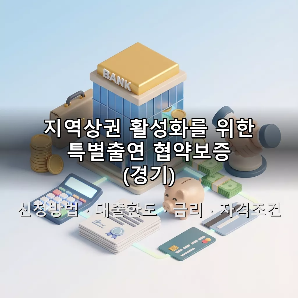 지역상권 활성화를 위한 특별출연 협약보증 (경기) 신청방법 대출한도 금리 자격조건 총정리