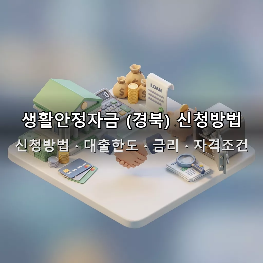생활안정자금 (경북) 신청방법 대출한도 금리 자격조건 총정리