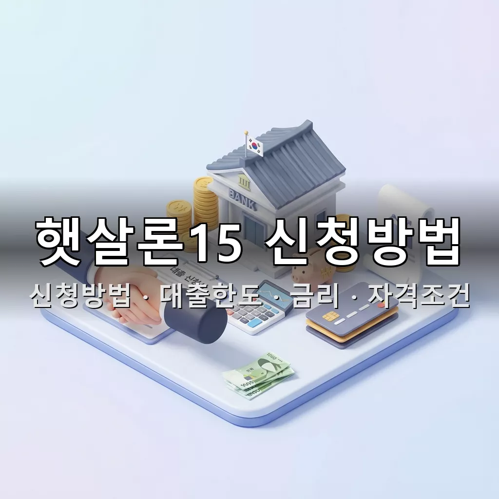 햇살론15 신청방법 대출한도 금리 자격조건 총정리